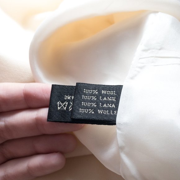 Ralph Lauren 6 Wide Leg Wool Trouser Pants Cream - Picture 9 of 10